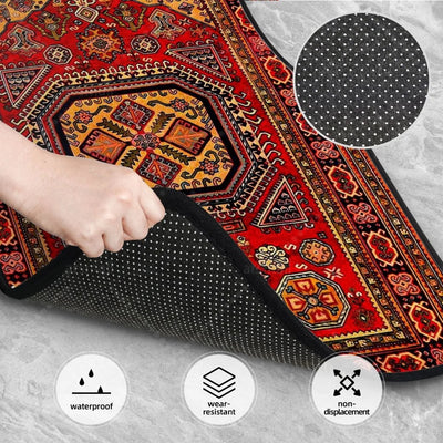 Dos antidérapant à picots du tapis de sol voiture persan rouge