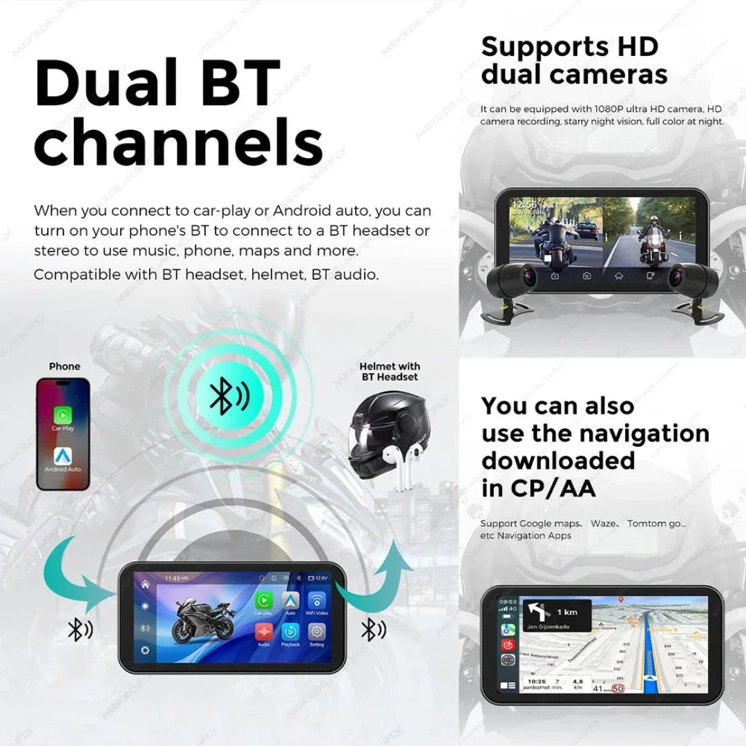 Carplay moto et sa fonctionnalité bluetooth.