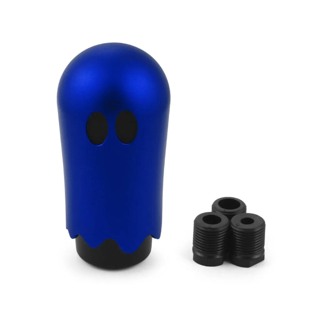 Pommeau de vitesse style fantôme de couleur bleu.