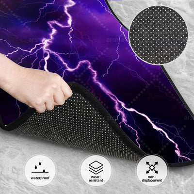 Dos antidérapant à picots du tapis de sol voiture éclair violet