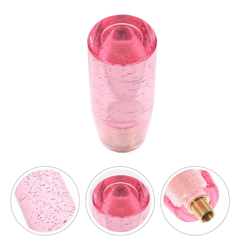 Pommeau de vitesse original rose translucide en acrylique pour voiture manuelle