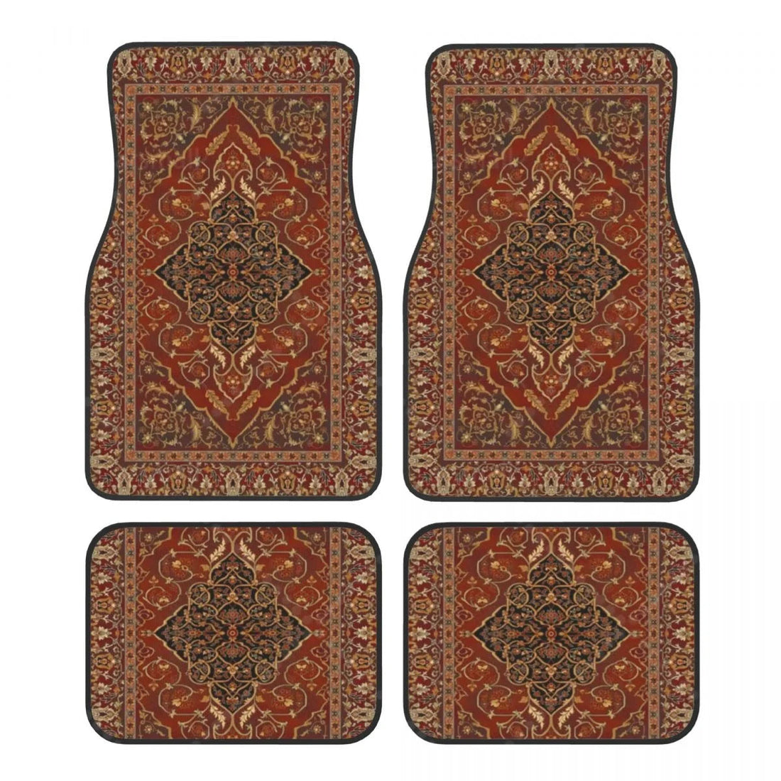 Tapis de sol voiture persan rouge, déclinaison 3 du médaillon