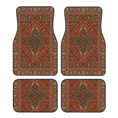 Tapis de sol voiture persan rouge, déclinaison 3 du médaillon