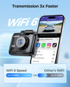 AZDOME Dash Cam GS63H Pro 4K+1080P 2.4" IPS Screen 150°FOV Built-in ADAS WiFi 6 GPS Car DVR G-Sensor 24H Parking Monitor Camare Pommeau de vitesse