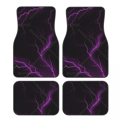Tapis de sol voiture éclair violet, déclinaison 4 du motif d'orage