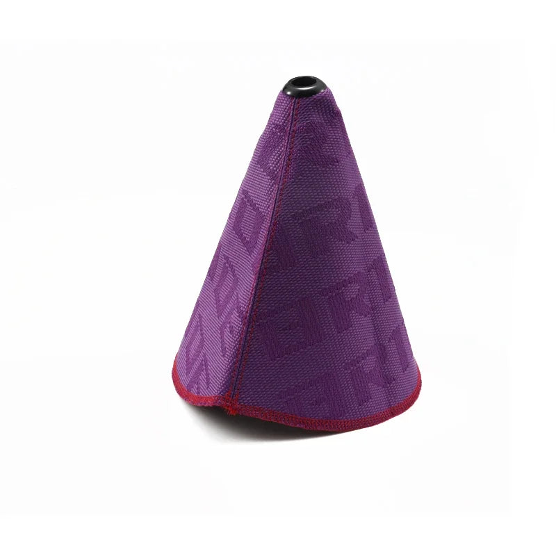 Soufflet levier de vitesse universel de couleur violet avec motif BRIDE sur le soufflet.