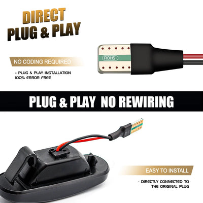 Connecteur plug and play du répétiteur latéral, branchement direct sur la prise d'origine sans câblage