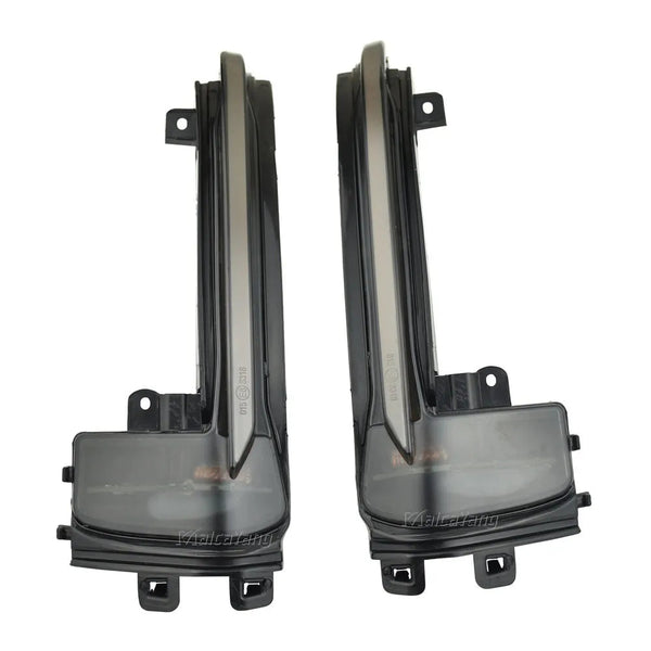 Paire de clignotants dynamiques Audi A4 à lentille fumée, supports de fixation visibles
