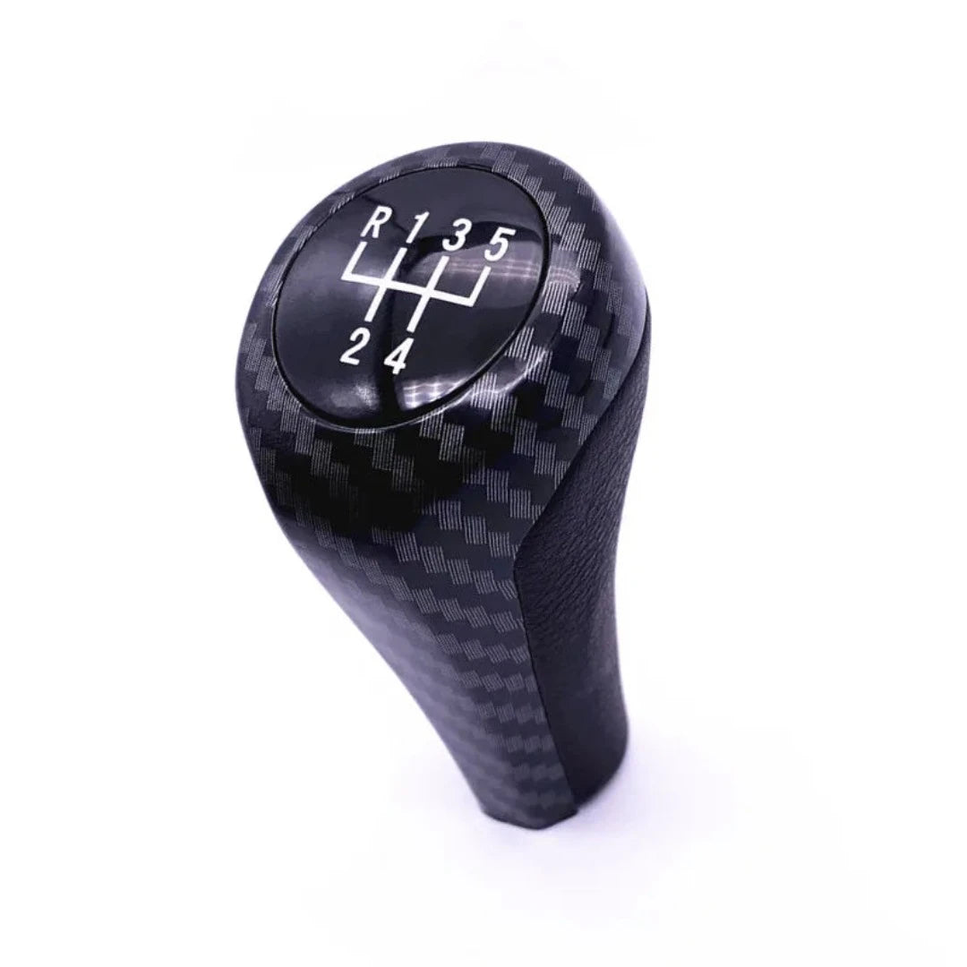 Pommeau de vitesse Bmw x3 E83 pour boîte à 5 vitesses, couleur carbone.