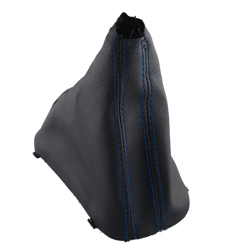 Soufflet levier de vitesse pour Golf équipée d'une boîte DSG, de couleur noir avec ligne bleu.