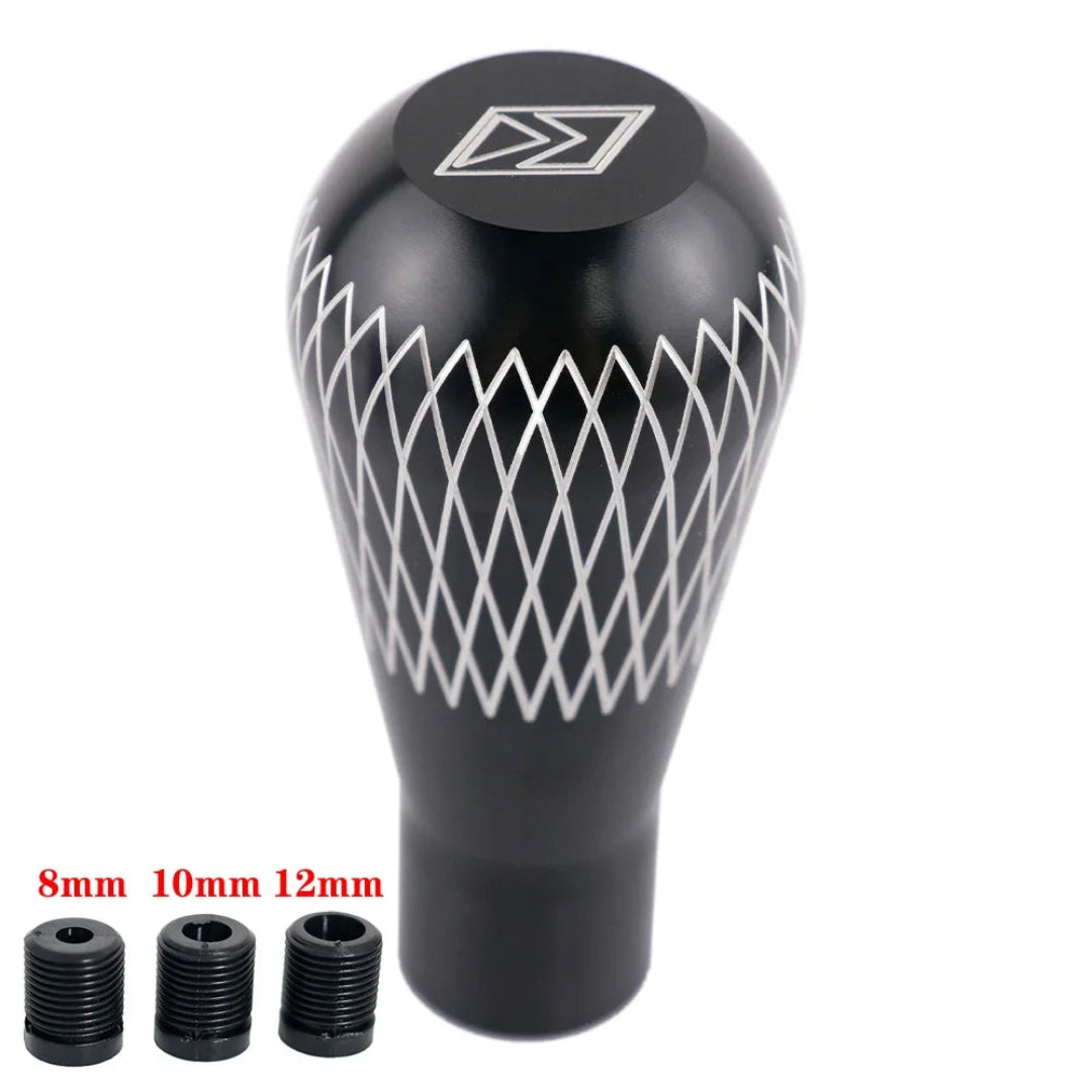 Pommeau de vitesse tuning V3 et ses 3 adaptateurs de couleur noir.