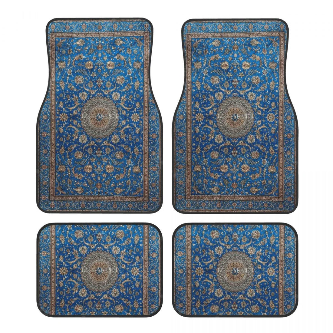 Tapis de sol voiture persan bleu roi, jeu de 4 pièces avant et arrière