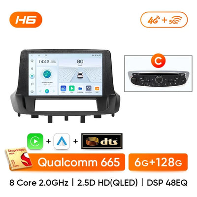 Carplay Megane 3, modèle H6 128Go. Pour autoradio de style C.