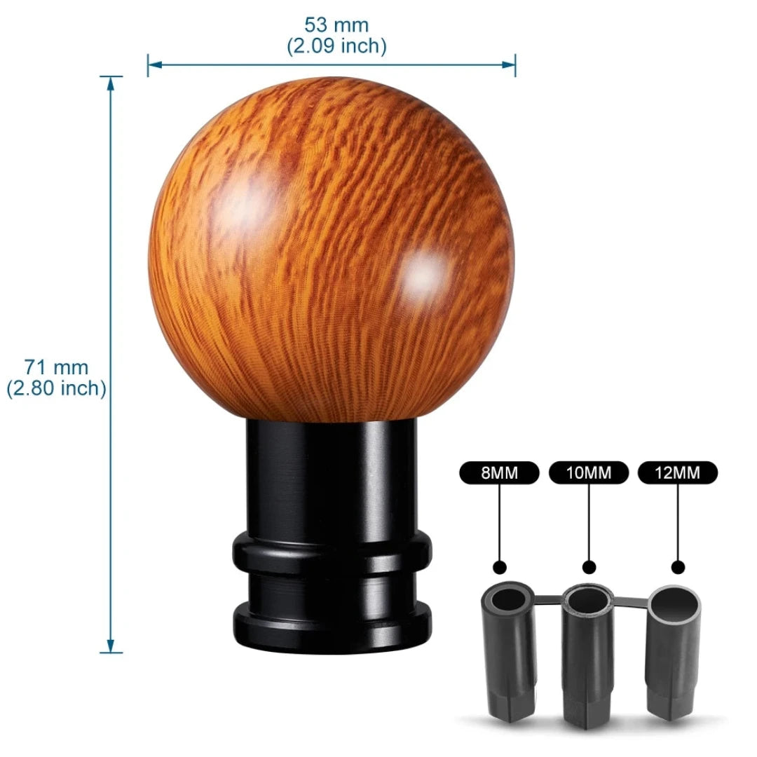 Dimensions du pommeau de vitesse bois.