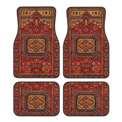 Tapis de sol voiture persan rouge, jeu de 4 pièces avant et arrière