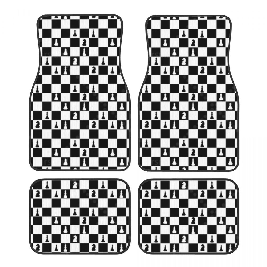Tapis de sol voiture échiquier, déclinaison 2 aux cases plus serrées