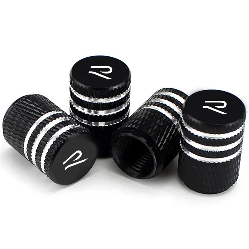 4pcs/set Car Wheel Tyre Valve Stem Auto Tire Cover For Volkswagen VW New R Emblem Arteon GOLF JETTA MK4 PASSAT Polo Accessories Pommeau de vitesse