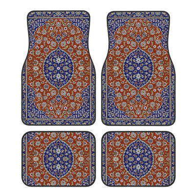 Tapis de sol voiture persan bleu, déclinaison 2 du motif oriental