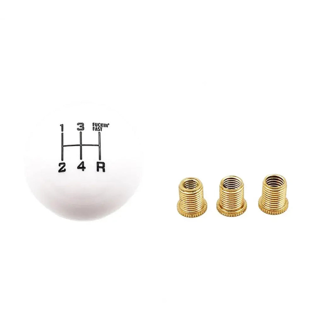 Pommeau de vitesse universel original de couleur blanc, pour boite 5 vitesses.