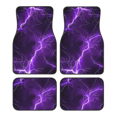 Tapis de sol voiture éclair violet, déclinaison 3 du motif d'orage