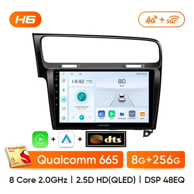 Carplay Golf 7, modèle H6 avec 8G de RAM, de couleur noir.