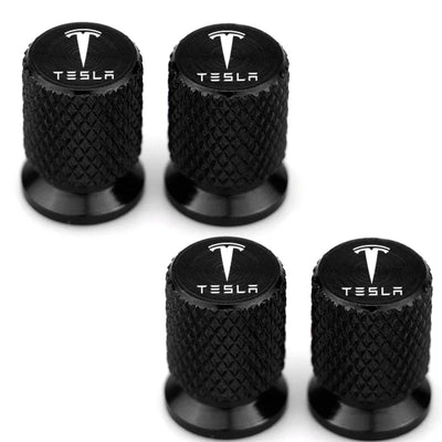 4Pcs Metal Car Wheel Tire Valve Stem Dust Cap Accessories For Tesla Model 3 Y S X 2021 Roadster Cybertruck Juguete Pommeau de vitesse