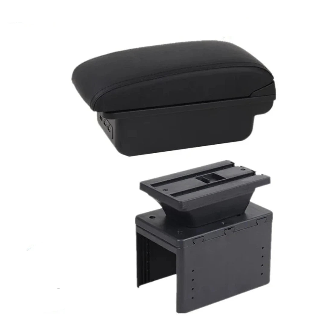 Accoudoir de voiture universel, de couleur noir avec port USB.