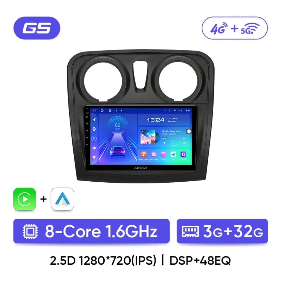 Carplay Dacia Sandero 2. De style A modèle G5.