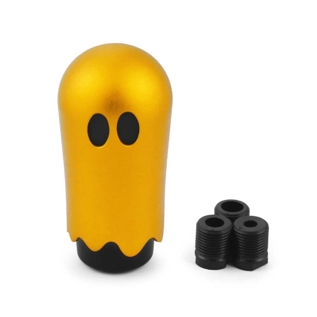 Pommeau de vitesse style fantôme de couleur jaune.