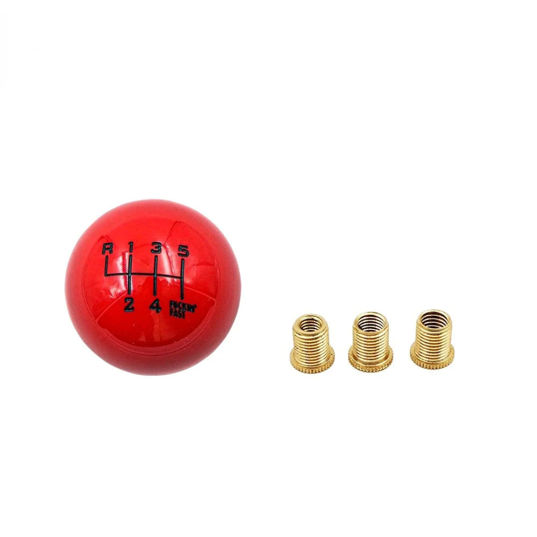 Pommeau de vitesse universel original de couleur rouge, pour boîte 6 vitesses.