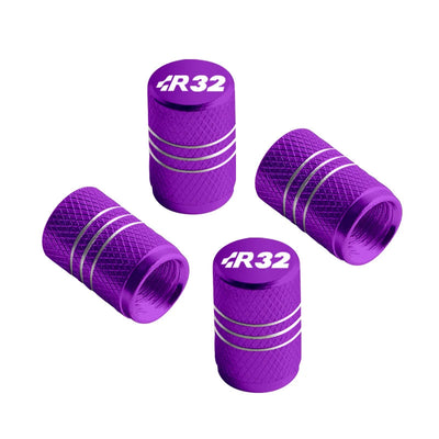 R32 Emblem Badge Car Wheel Tire Valve Caps Tyre Stem Covers For POLO Golf 3 4 5 6 7 Polo MK3 MK4 MK5 MK6 MK7 Accessories Pommeau de vitesse