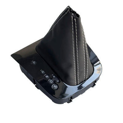 Soufflet levier de vitesse Golf 6 DSG similicuir noir couture blanche finition premium