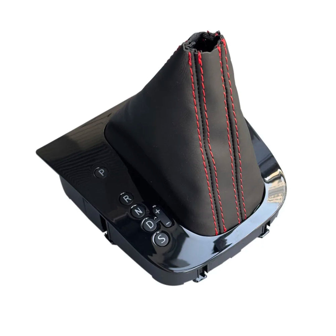 Soufflet levier de vitesse Golf 6 DSG similicuir noir couture rouge finition sportive