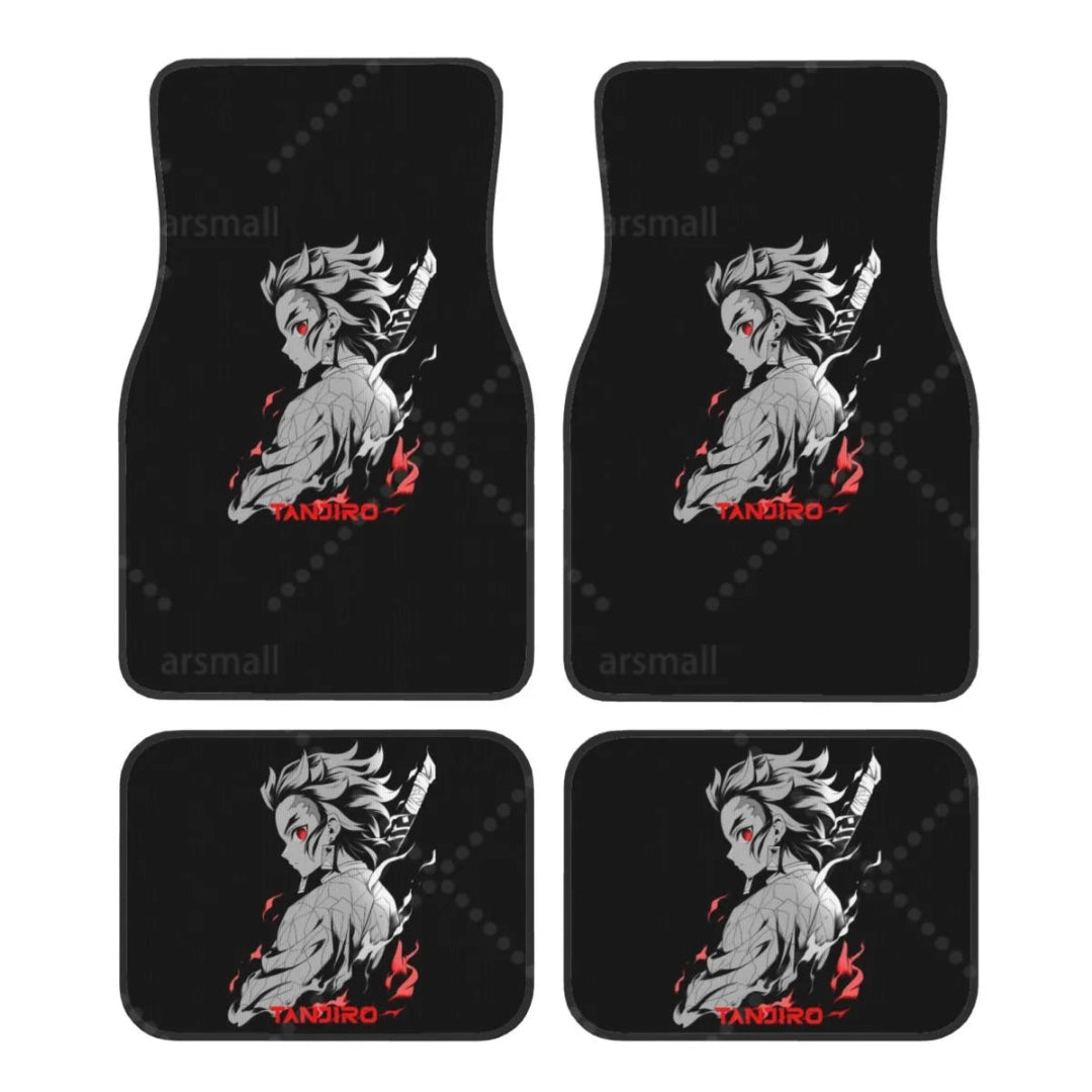 Tapis de sol voiture Demon Slayer Tanjiro design personnalisé habitacle