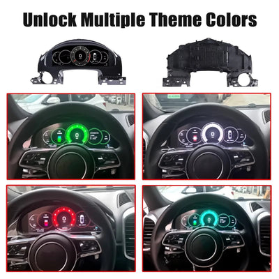 Plusieurs thèmes de couleur disponible pour le virtual cockpit Porsche Cayenne.