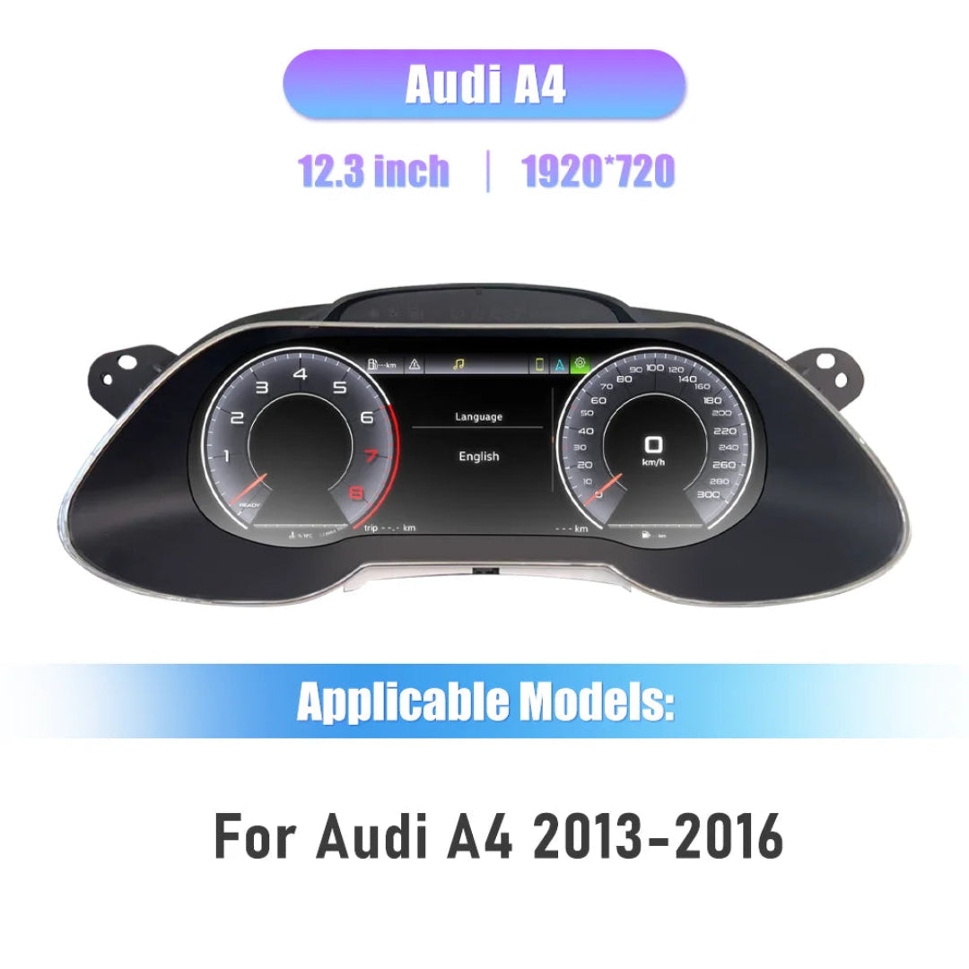 Compteur digital pour Audi A4 de 2013 à 2016.