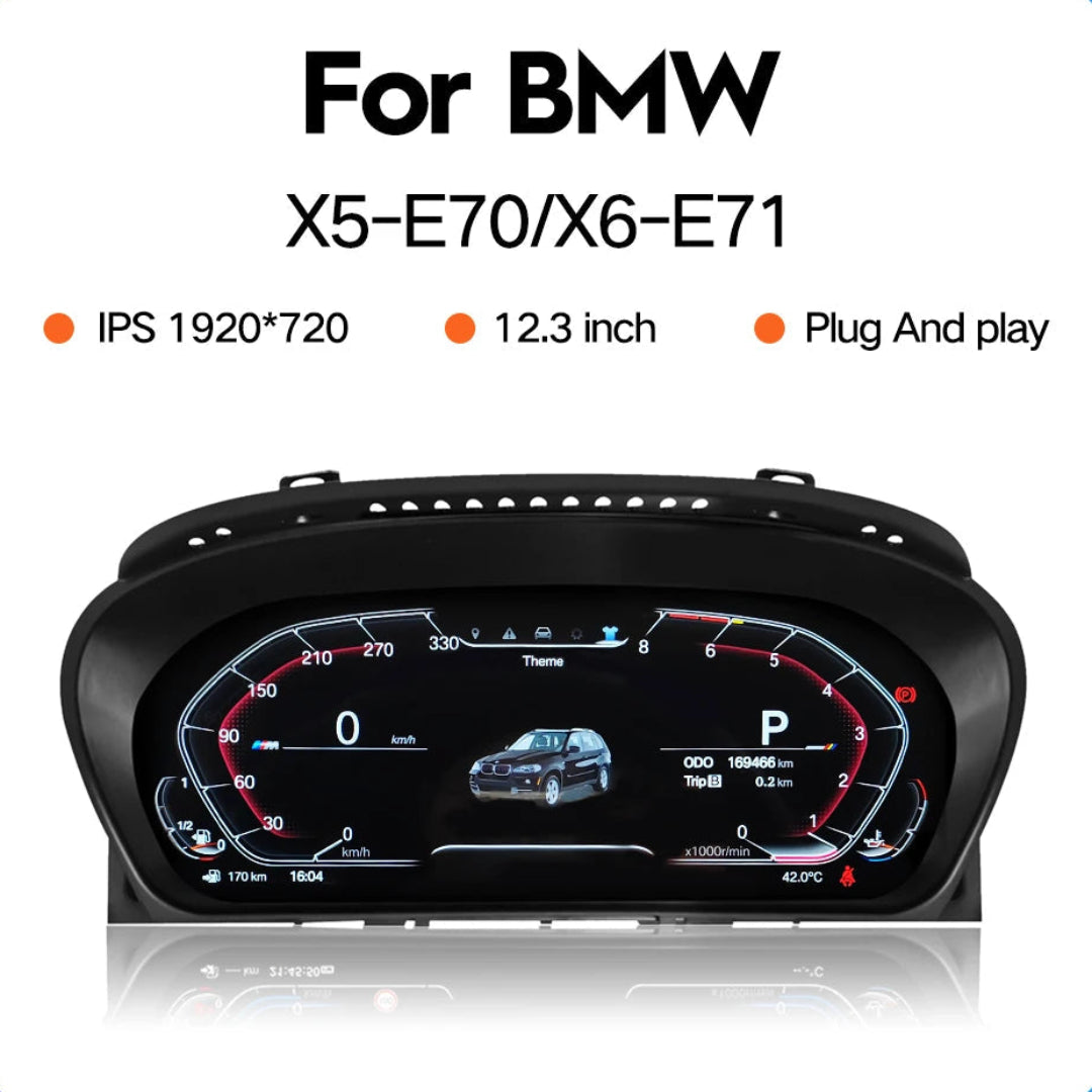 Virtual cockpit pour BMW X5/X6 Serie E70 E71 2006-2013 CCC/CIC.
Pommeau-de-vitesse