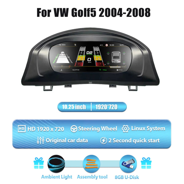Compteur digital pour Golf 5 de 2004 - 2008