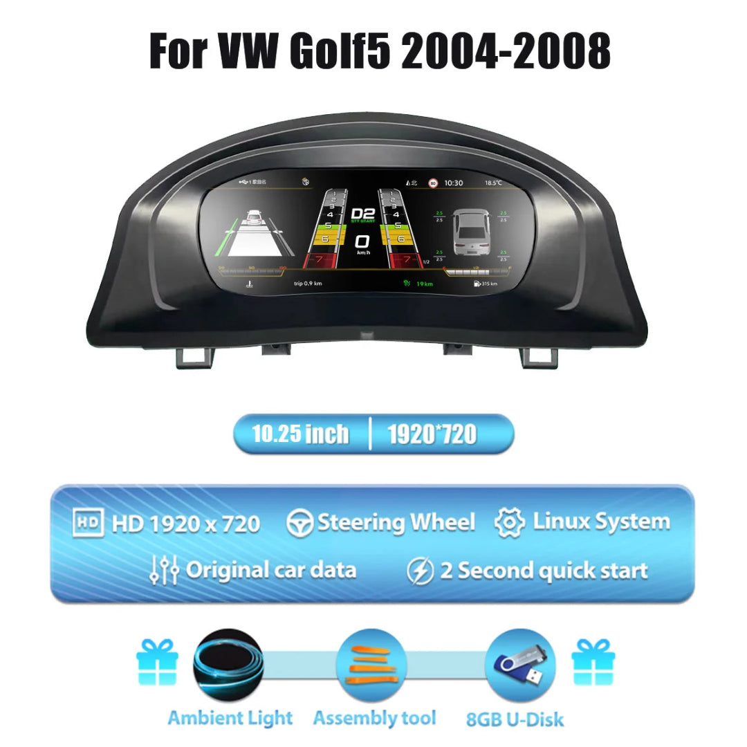 Compteur digital pour Golf 5 de 2004 - 2008