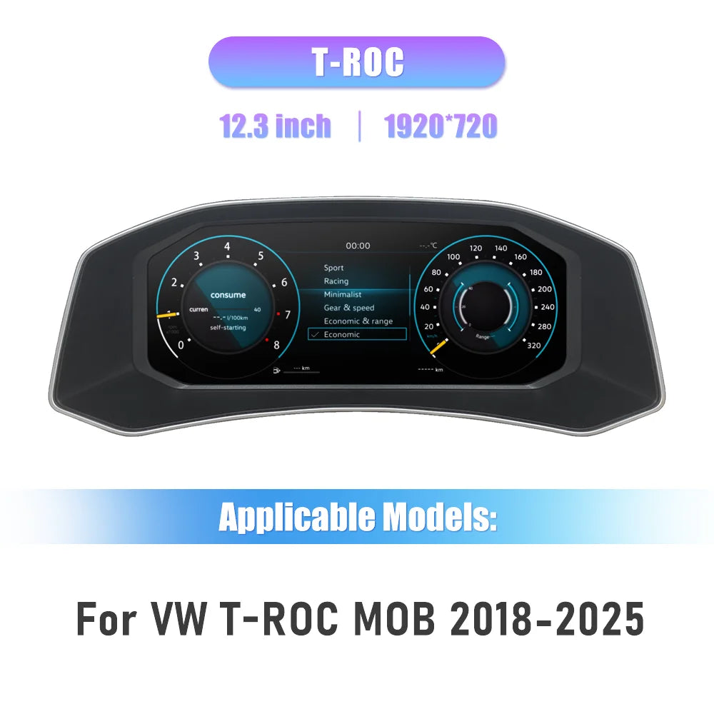 Compteur digital pour Volkswagen T-ROC