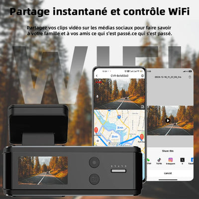 Mode wifi intégré avec la dashcam voiture B55