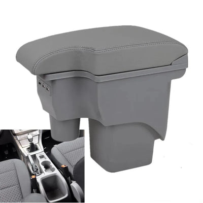 Accoudoir central Ford Focus gris clair en simili cuir, avec porte-gobelet intégré