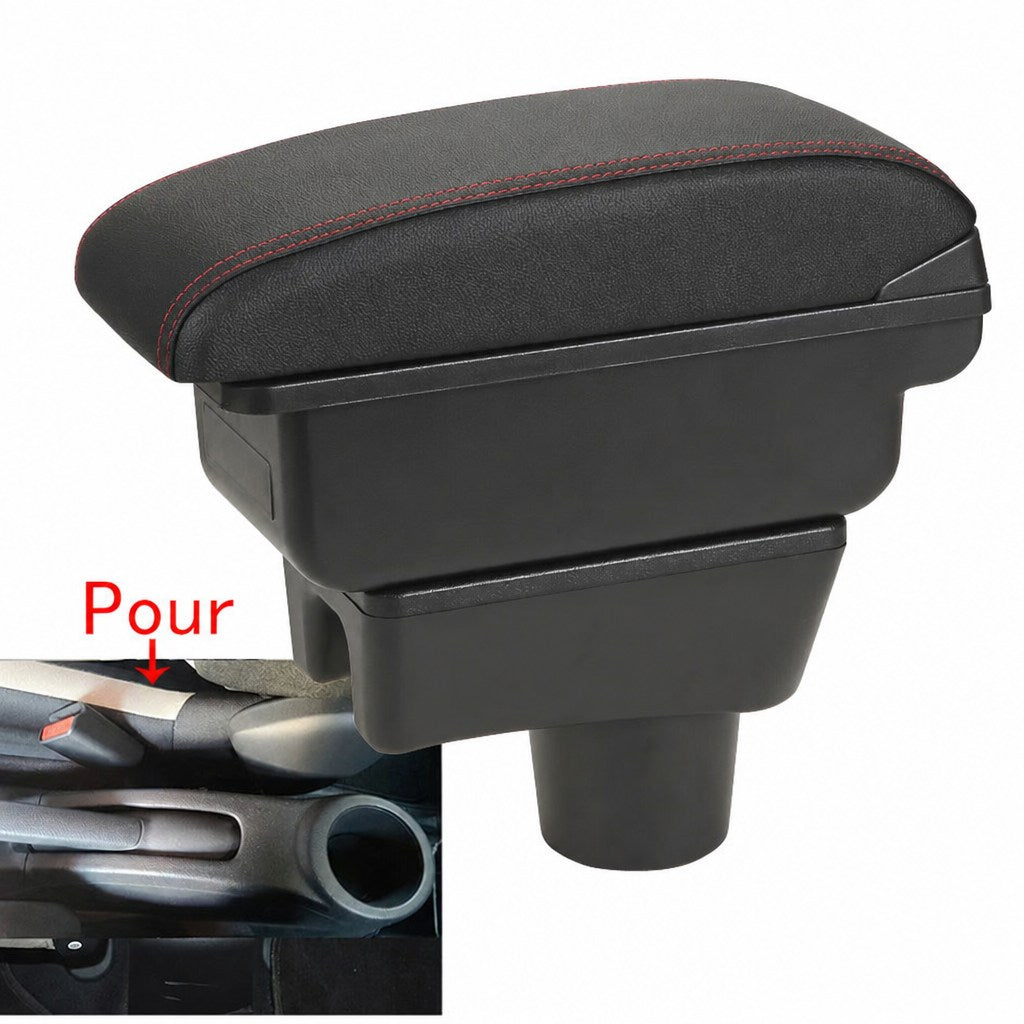 Accoudoir Peugeot 108 et Citroën C1 2 avec repose-bras rembourré et rangement