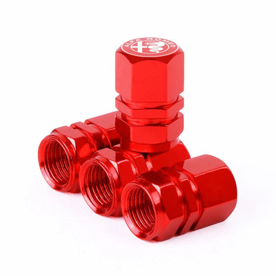 Bouchon de valve Alfa Romeo rouge à l'emblème de la marque
