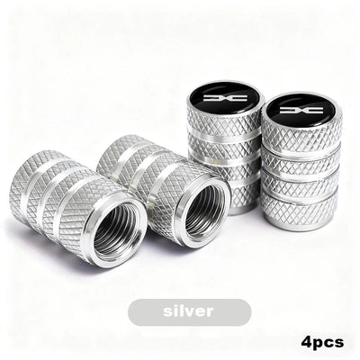 Bouchon de valve Duster argent, capuchon aluminium à filetage standard