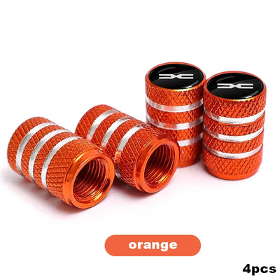 Bouchon de valve Duster orange, jeu de 4 capuchons de valve