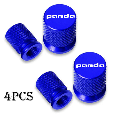 Bouchon de valve Fiat Panda bleu, lot de 4 capuchons