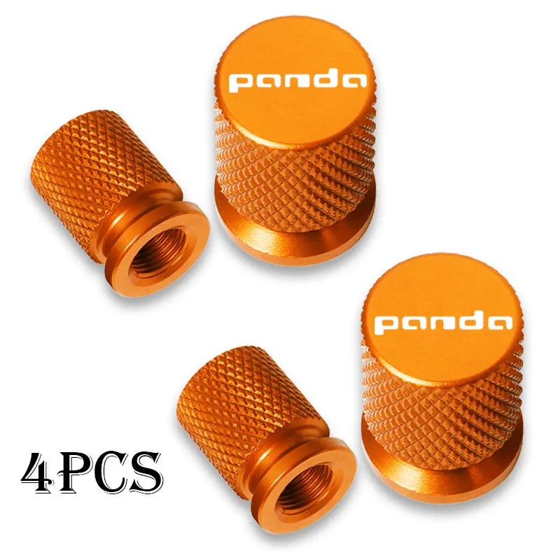 Bouchon de valve Fiat Panda orange, capuchon moleté à filetage standard
