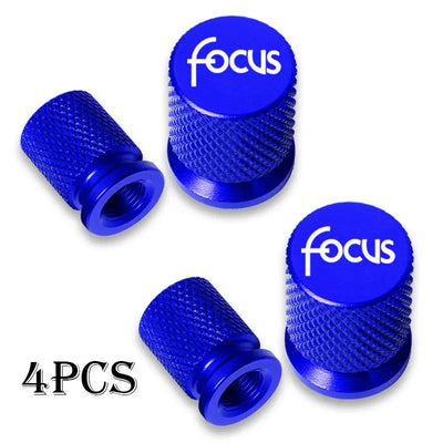 Bouchon de valve Ford Focus bleu, lot de 4 pour Focus MK1 à MK4