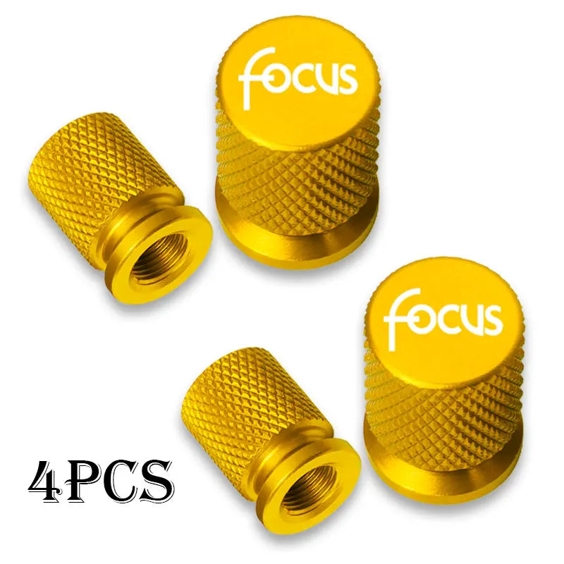 Bouchon de valve Ford Focus rouge, lettrage focus gravé sur le dessus
